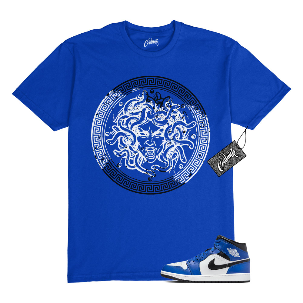 1 Mid Game Royal Blue White Black 2024 T Shirt to Match CLP