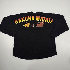 Disney Lion King Hakuna Matata Shirt Mens Large Black Long Sleeve Graphic Tee