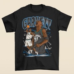 Kevin Garnett Cartoon Style Minnesota Basketball T-Shirt