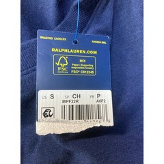 Polo Ralph Lauren Navy Yellow Logo Spellout Long Sleeve Tee Men’s Small NEW