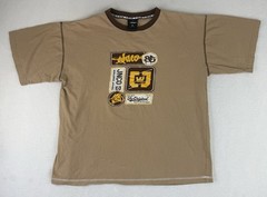Vintage JNCO Jeans Graphic Print Shirt Y2K Size XL Earthtone Brown Embroidered