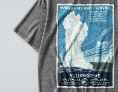 100% Cotton Tee – Unisex Retro Oversized Fit – Yellowstone National Park Print