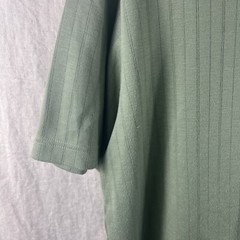 Pierre Cardin Men’s Green Short Sleeve V-Neck Casual Comfort Shirt Size Large