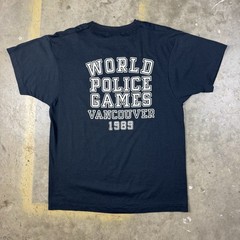 Vintage 1980s Police Dog T-Shirt World Police Games 1989 Vancouver Single Stitch
