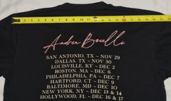 Andrea Bocelli Winter Tour 2023 USA T Shirt Size L