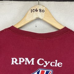 VTG 90s Triumph Motorcycles MENS LARGE Burgundy Spellout Dallas Texas RPM *wear*