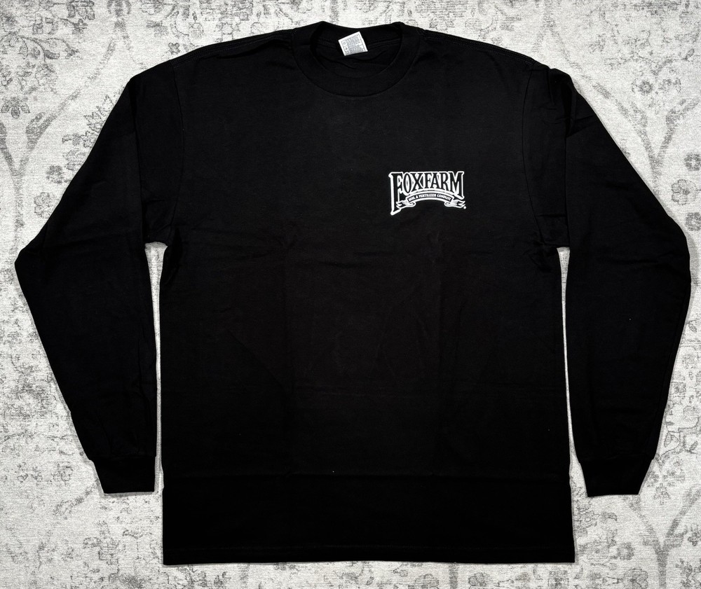 Sz XL FoxFarm Soil & Fertilizer Company Black Long Sleeve Shirt ShakaWear NEW