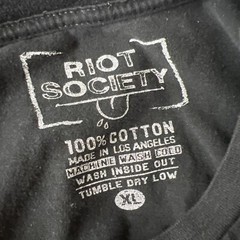 Riot Society Shirt Men Extra Large Black Party Animals Graphic Short Sleeve Tee
