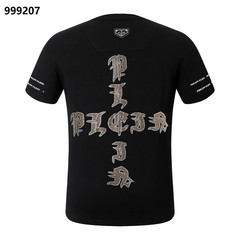NWT Philipp Plein Animal Diamond Emblem Black/White Merino T-shirt