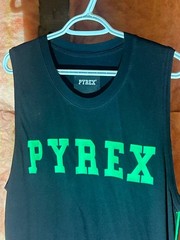 Virgil Abloh’s Pyrex Vision Black and Green Neon Shirt Size L