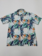Superdry Hawaiian Shirt Mens White Floral Size S Regular Poplin