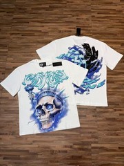 NEW Godspeed Skull Lightning Torch printing Tee Mens Cotton T-shirt