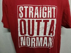 Straight Outta Norman Adult Large Burgundy TShirt