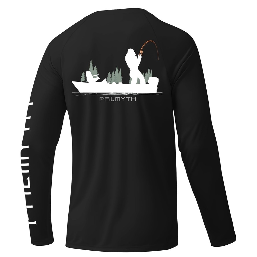 Palmyth Mens Fishing Shirts Long Sleeve Sun Protection Shirts UPF 50+ Rash Gu…