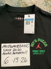 NWT Nike Air Jordan Graphic MJ’s Pizza 23 Black T-Shirt Men’s Sz M FREE SHIP
