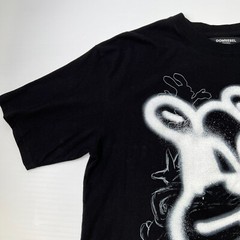 Domrebel Shirt Men Medium Graffiti Sketch Street Graphic Fire Work Party Core Go