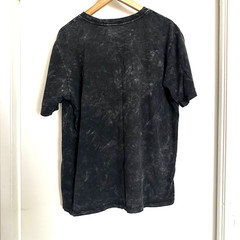 Stranger Things Graphic Tee – Black Bleach Wash, Cracked Worn-In Look