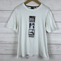 Hugo Boss + Bruce Lee Large White T-Shirt Size Large Special Artwork Stained
