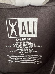 Muhammad Ali Shirt Mens XL Black Boxing Knockout Photo Graphic Tee T-Shirt