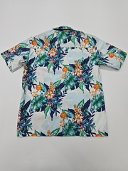 Superdry Hawaiian Shirt Mens White Floral Size S Regular Poplin