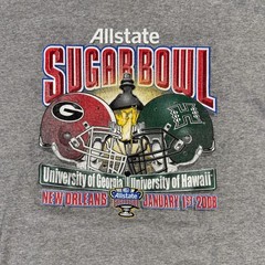 Vintage 2008 UGA Sugarbowl Football Championship Men XL T-Shirt Georgia Bulldogs