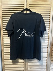 Rhude Embroidered Logo Front And Back Black Tshirt *Read*