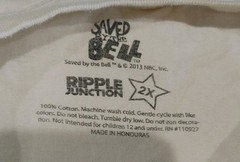 Saved By The Bell Kelly Kapowski TShirt White Ripple Junction Adult Size 2XL XXL