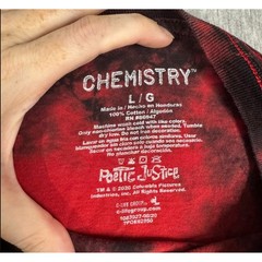 2Pac Poetic Justice Red Black Tie Dye Graphic Tee Large Tupac Streetwear Shirt