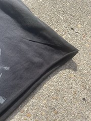 Black/White mixed emotions cropped tee