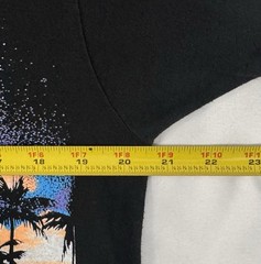 Vtg Fruit of the Loom Florida Neon On Black TShirt Adult Large Single Stitch 90s
