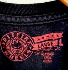 Spitfire Wheels Shirt Classic The End Swirl Paisley Mens Black T Shirt Sz L