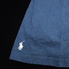 Polo Ralph Lauren T-Shirt -XXL Blue Heather -White Pony -Chain stitch Spellout