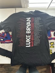 Luke Bryan “What Makes You Country” S/S Black Concert Tee Adult Large Pre-shrunk