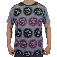 WEED Mens Vintage Ringer T-Shirt Gray Om Ganesha Hindu Hippie Yoga Bohemian WE05