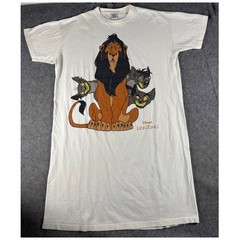 VTG The Lion King Disney Store T Shirt White Surrounded By Idiots Fantasia RARE