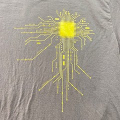 SOLS IMPERIAL Shirt Mens XL Gray Circuit Board Short Sleeve Graphic Tee