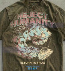 Reject Humanity Return To Frog Evolution Comfort Tee Meme Funny
