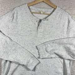 J. Crew Shirt Mens Large Gray Oarsman Heritage Brushed Rib Knit Henley Vintage