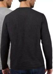 Rugged Elements Men’s One-Piece Sueded Long Sleeve Crew Tee, Black, Size XL