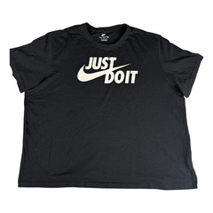 Nike Mens Just Do It Graphic T-Shirt Black Short Sleeve Crew Neck XXL AR5006-010