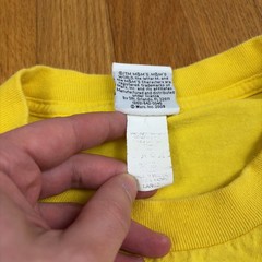 2009 M&Ms Yellow M&M Graphic T Shirt Size Large All Over Print AOP Short Sleeve
