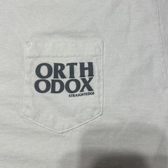Orthodox Straight Edge Hardcore Pocket T WHITE Size L