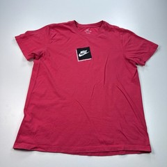 Nike Logo Shirt Mens Large Red Crew Neck Logo Casual Sports Swoosh