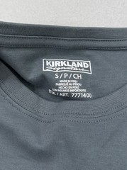 Kirkland Signature Men’s Pima Cotton Slub Tee, Dusty Blue, Size S