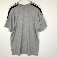 Vintage Russell Athletic Mens Large Gray W/ Jersey Stripes Sleeve Shoulder 90s