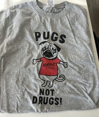 DARE “Drugs Not Pugs” T-Shirt Various Sizes New Old Stock Drug Education Vintage