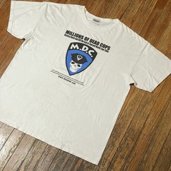 Vintage MDC Shirt Size XL Punk Band Tour Political Anti George Bush Cop Protest