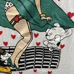 Vintage Betty Boop Shirt Mens XL White Single Stitch 90s Boxy Fit AOP Hearts
