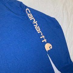 Carhartt K231 Loose Fit Long Sleeve Logo T-Shirt XL Heather Blue Spring 2021
