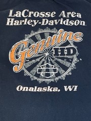 Harley Davidson Men’s XL Blue Clown Joker Face T-Shirt LaCrosse Wisconsin